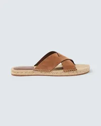 Ermenegildo Zegna Sandali espadrillas in suede Marrone