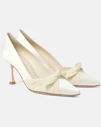 Manolo Blahnik Pumps Terka in raso Bianco