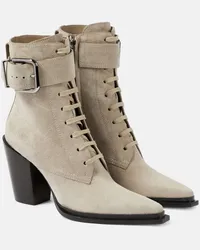 Jimmy Choo Stivaletti Myos 80 in suede Beige