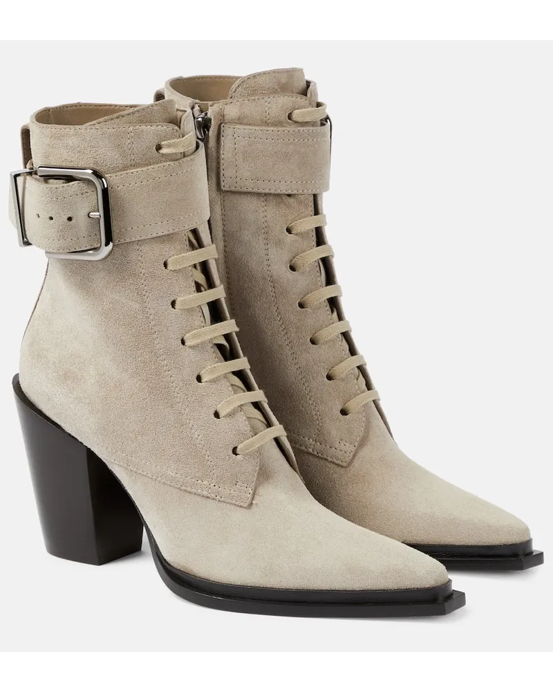 Jimmy Choo Stivaletti Myos 80 in suede Beige