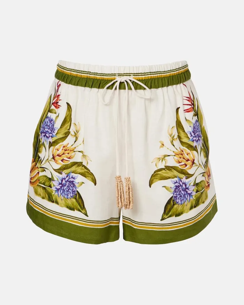 FARM Rio Shorts in misto lino con stampa Multicolore