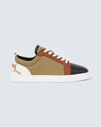 Christian Louboutin Sneakers Fun Louis Junior in pelle e canvas Multicolore