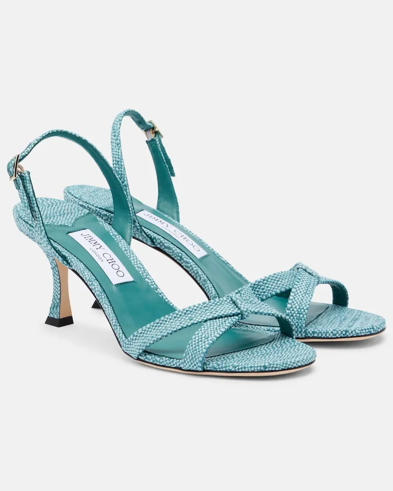 Jimmy Choo Sandali slingback Elsy intrecciati Blu