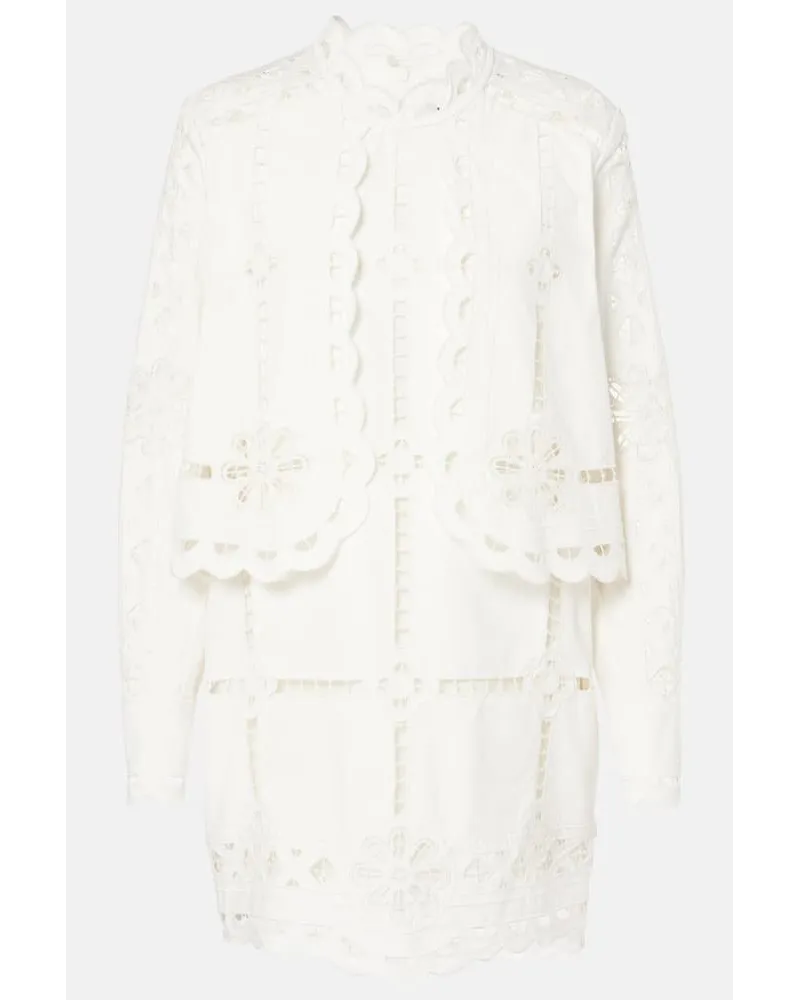 Isabel Marant Abito corto Praline in cotone Bianco