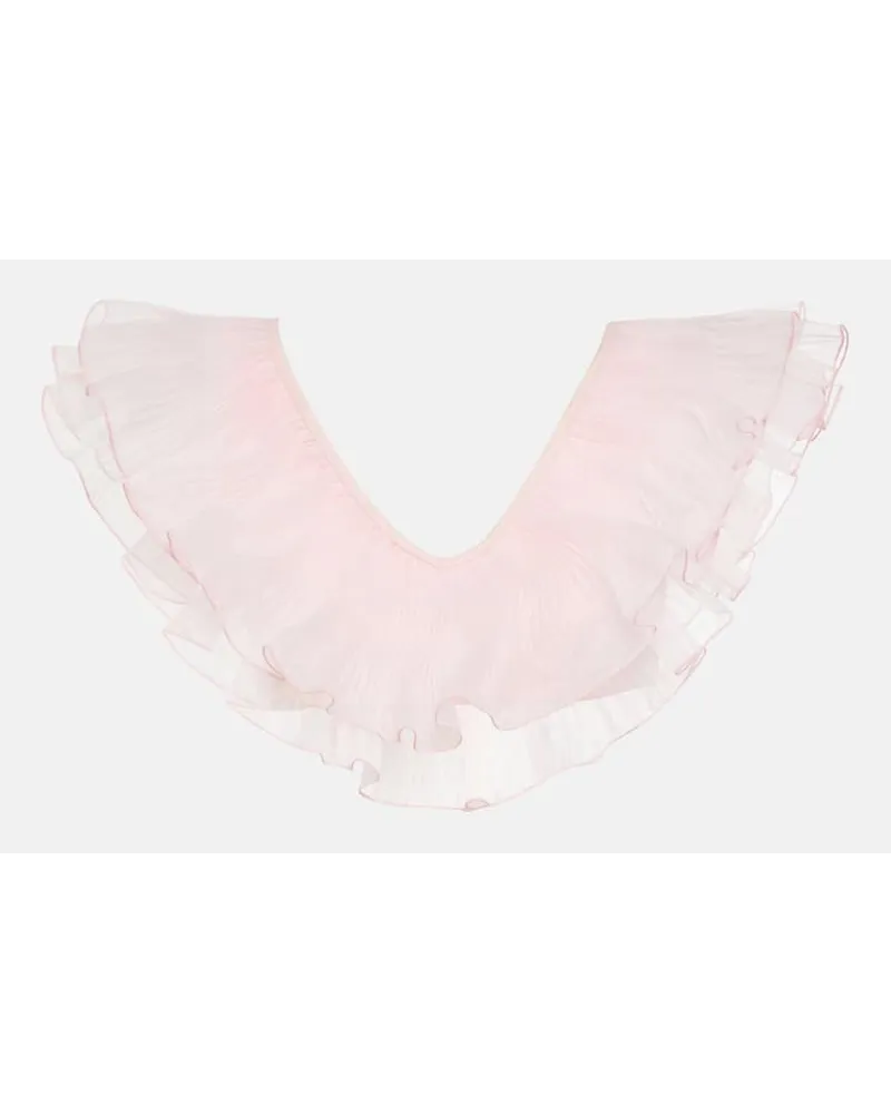 Giambattista Valli Top bikini con finiture in organza Rosa