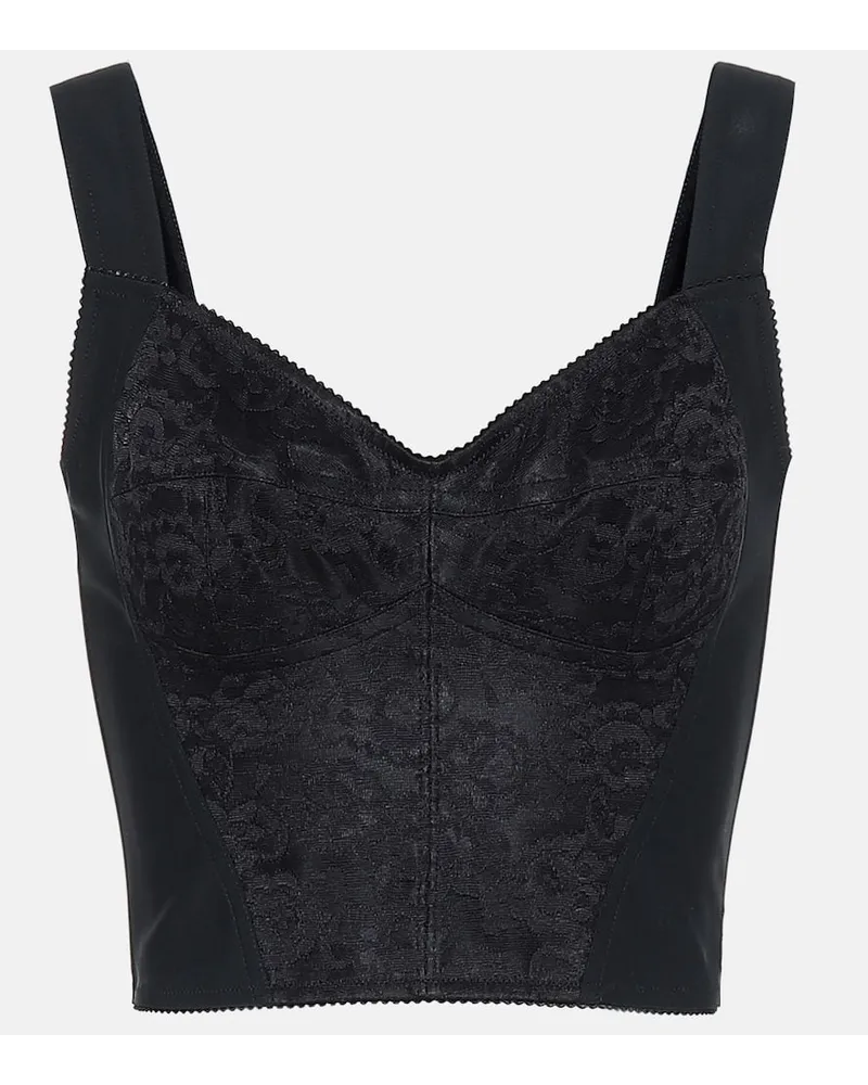 Dolce & Gabbana Bustier in jacquard Nero