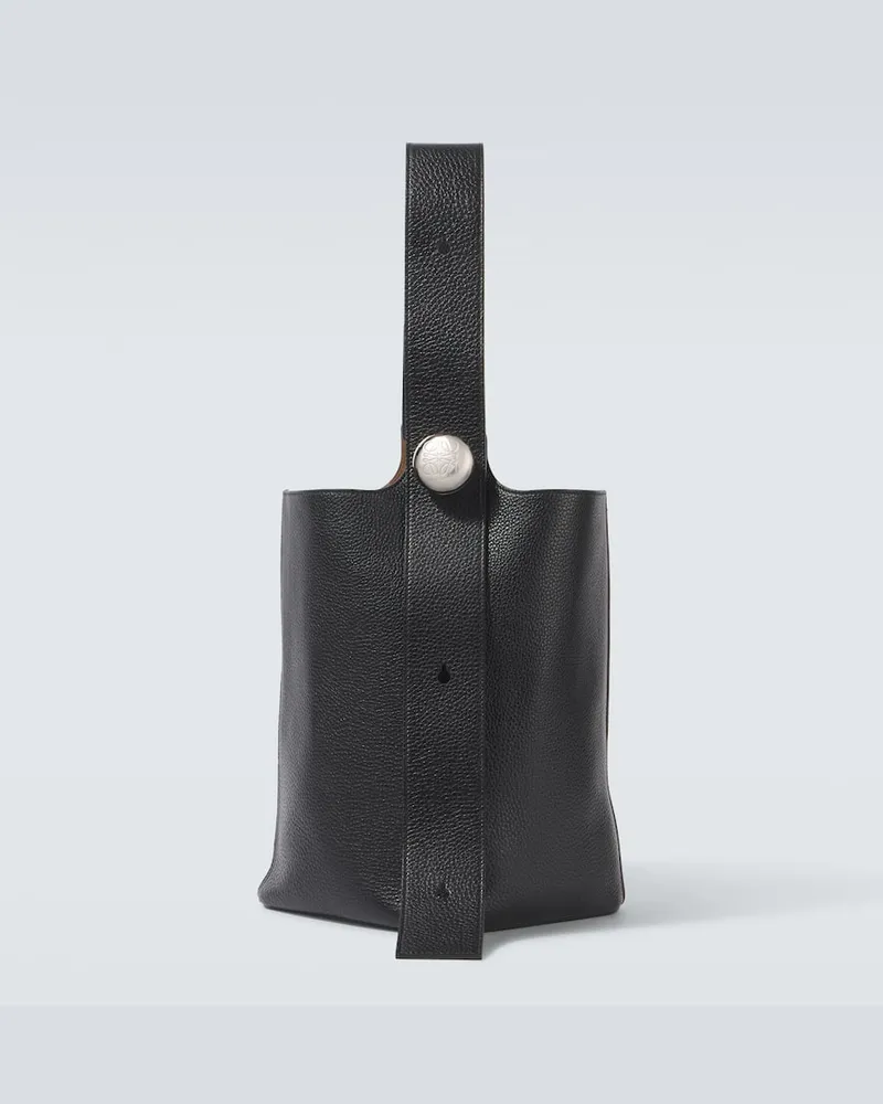 Loewe Secchiello Pebble Large in pelle Nero