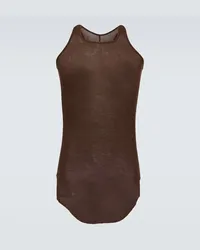 Rick Owens Tank top in jersey Marrone