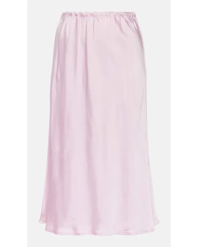 Jil Sander Gonna midi in raso Rosa