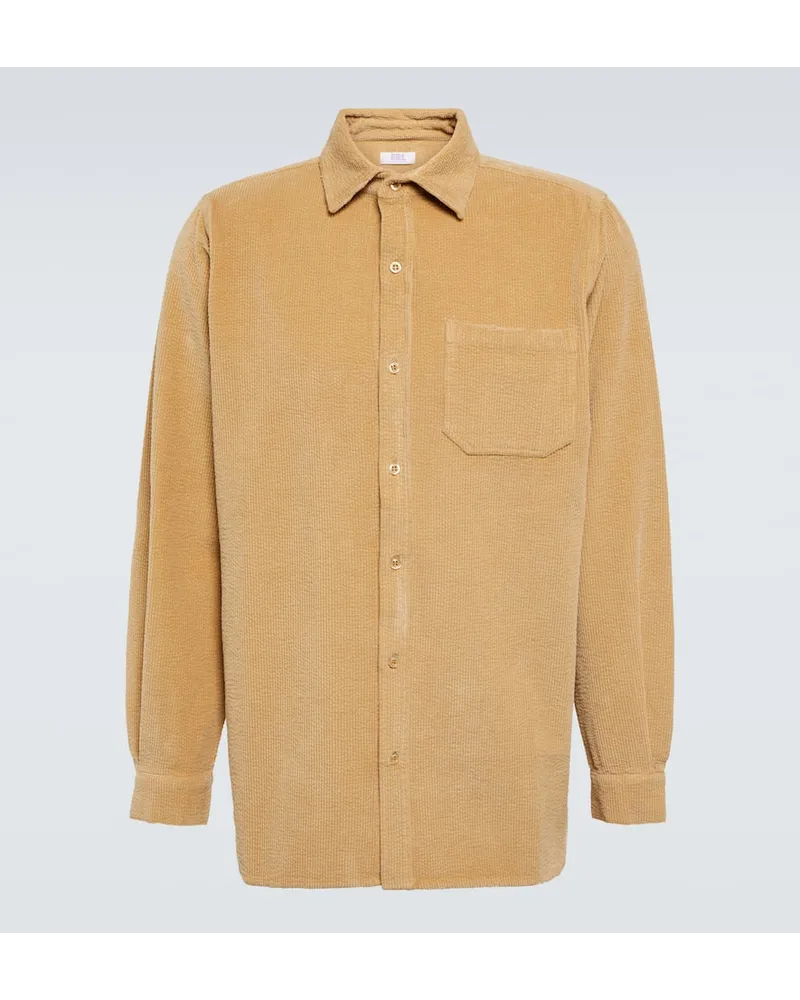 ERL Camicia in velluto a coste di cotone Beige