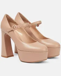 Gianvito Rossi Pumps Mary Jane in pelle Beige