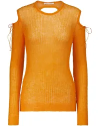 Cecilie Bahnsen Top Greta in misto mohair Arancione