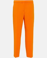 Dries van Noten Pantaloni slim in crêpe Arancione