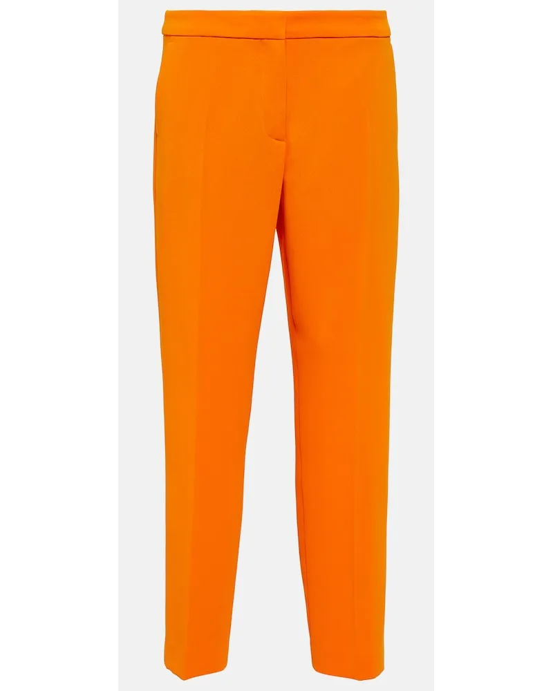 Dries van Noten Pantaloni slim in crêpe Arancione