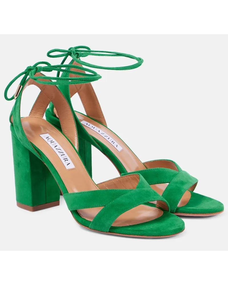 Aquazzura Sandali Very Ari 85 in suede Verde