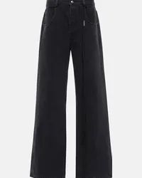 Ann Demeulemeester Jeans Claire a vita alta e gamba larga Nero