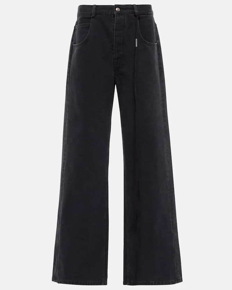 Ann Demeulemeester Jeans Claire a vita alta e gamba larga Nero