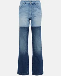 Peter Do Jeans regular a vita alta con patchwork Blu