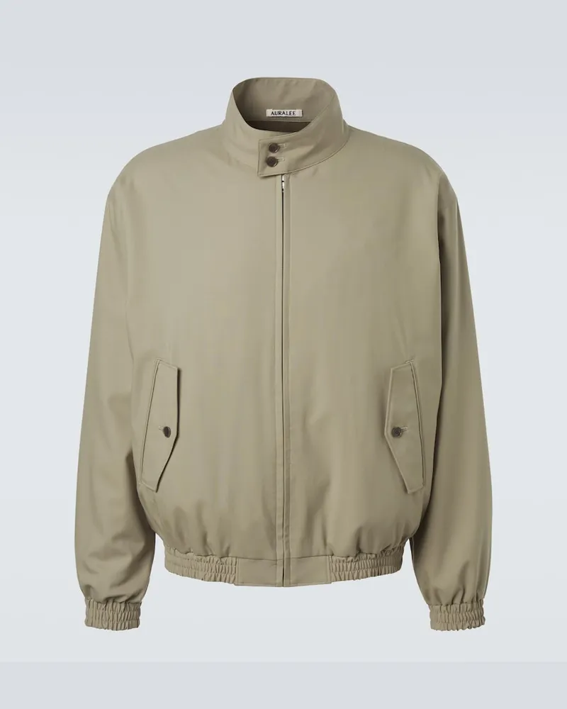 AURALEE Giacca blouson in lana Verde