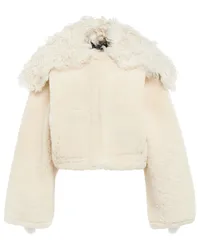 Jacquemus Giacca cropped Piloni in shearling Bianco