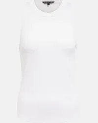 Veronica Beard Top Jordyn in jersey di cotone Bianco