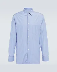 Lanvin Camicia in cotone a righe Blu