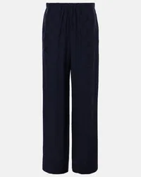 Givenchy Pantaloni a gamba larga in jacquard GG Blu