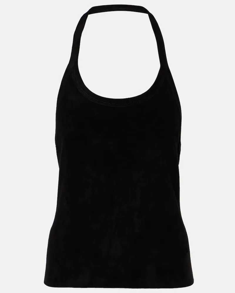 Stouls Top Cherry in suede Nero