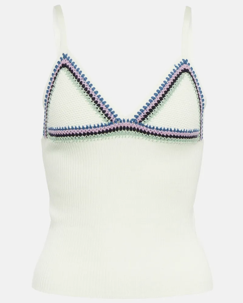 Chloé ChloÃ© Top in lana con ricami Multicolore