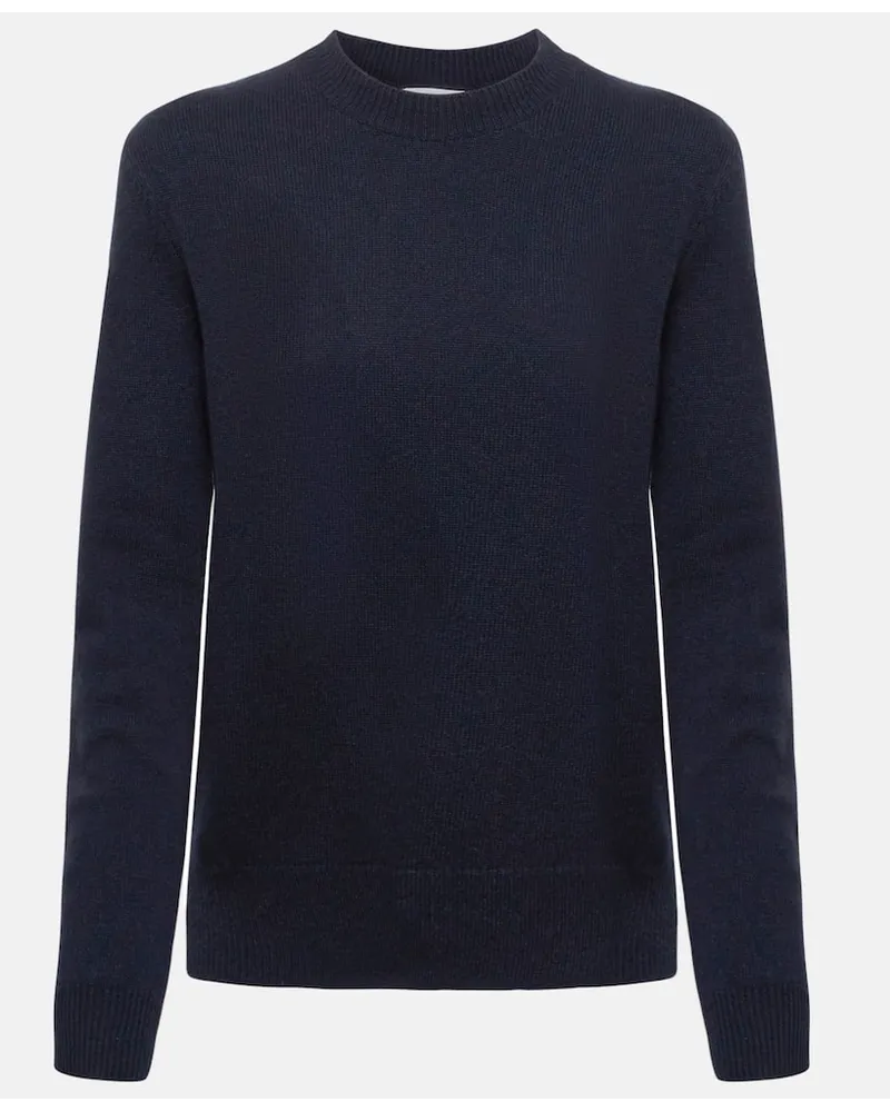 Bottega Veneta Pullover in cashmere e pelle Blu