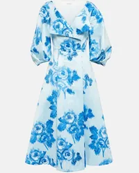 EMILIA WICKSTEAD Abito midi Gabby con stampa floreale Blu