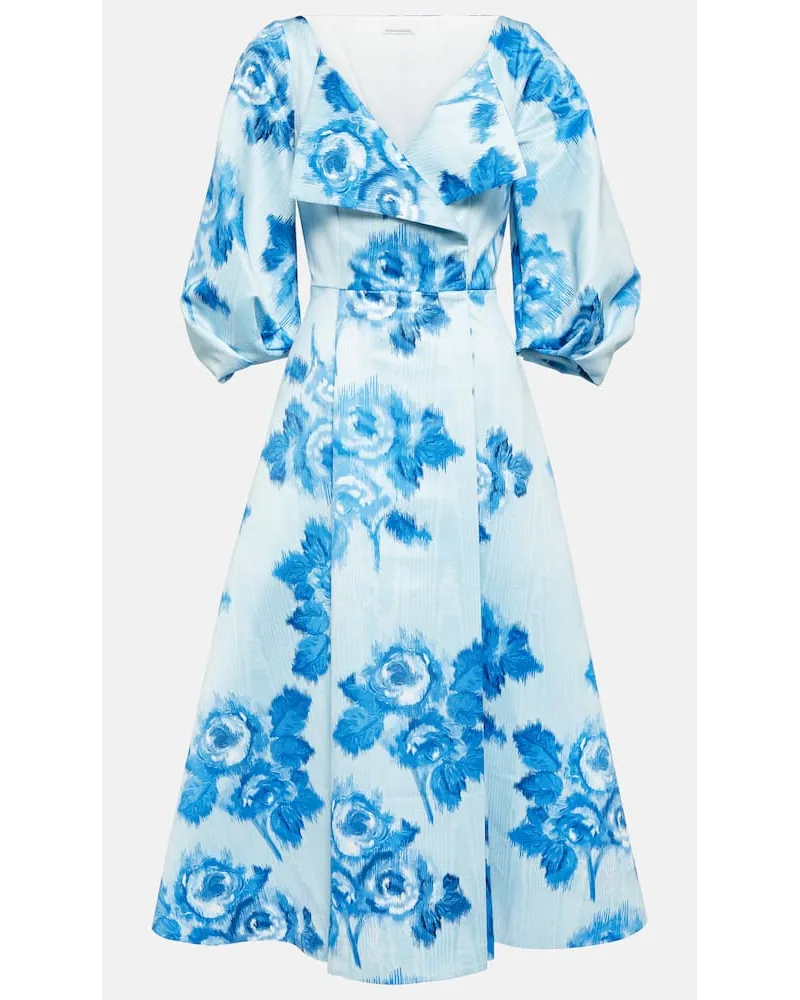EMILIA WICKSTEAD Abito midi Gabby con stampa floreale Blu