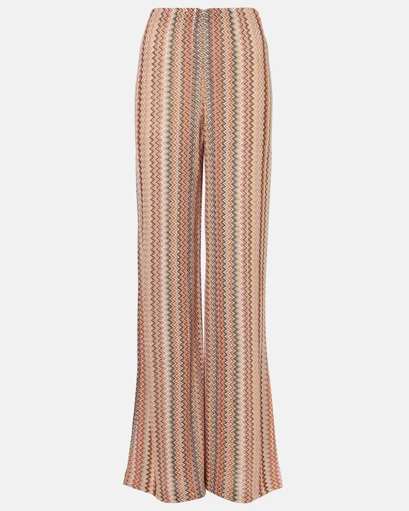 Missoni Pantaloni a gamba larga a zig-zag Multicolore