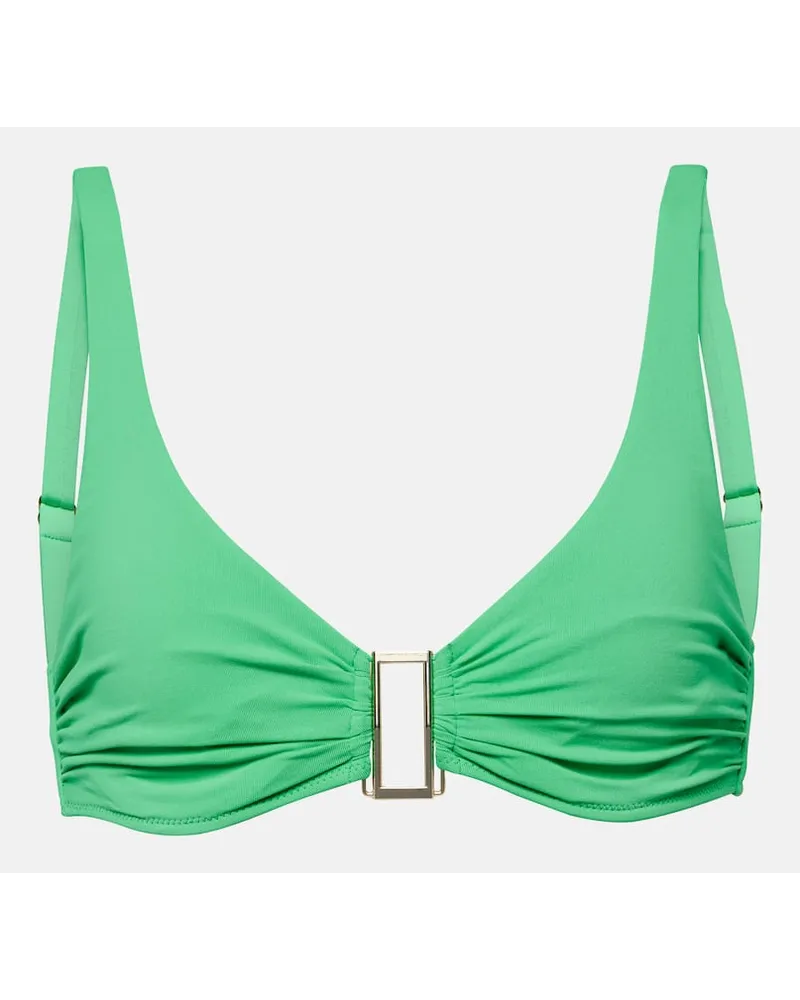 Melissa Odabash Top bikini Bel Air con ruches Verde
