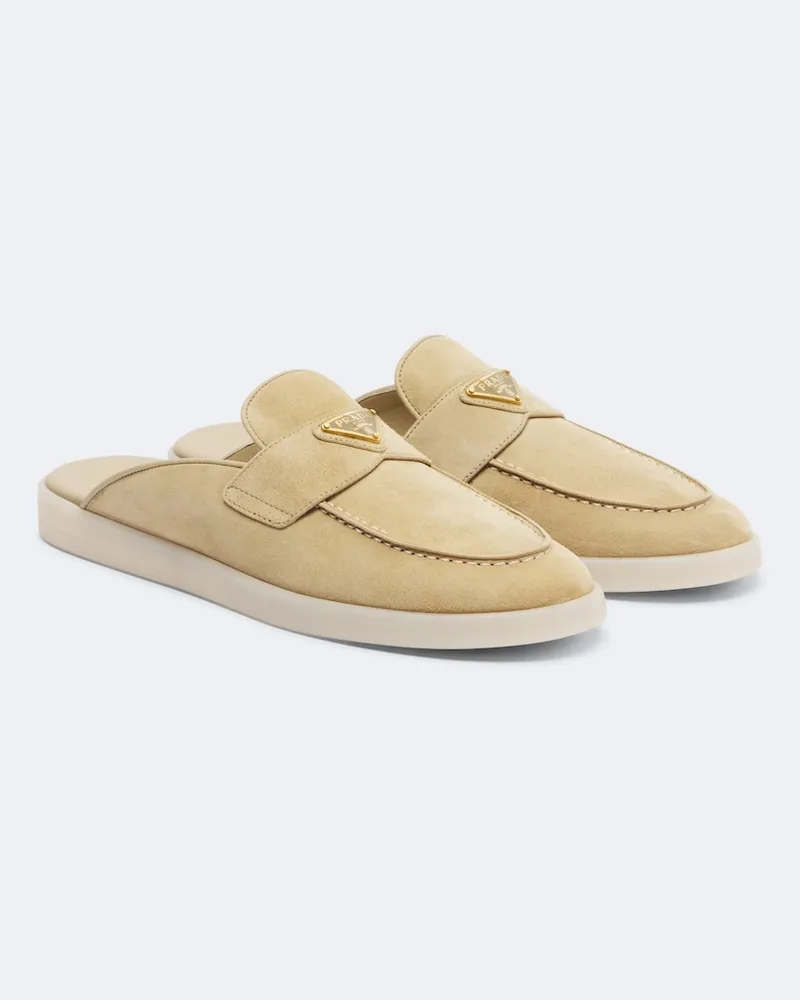 Prada Mules in suede Beige