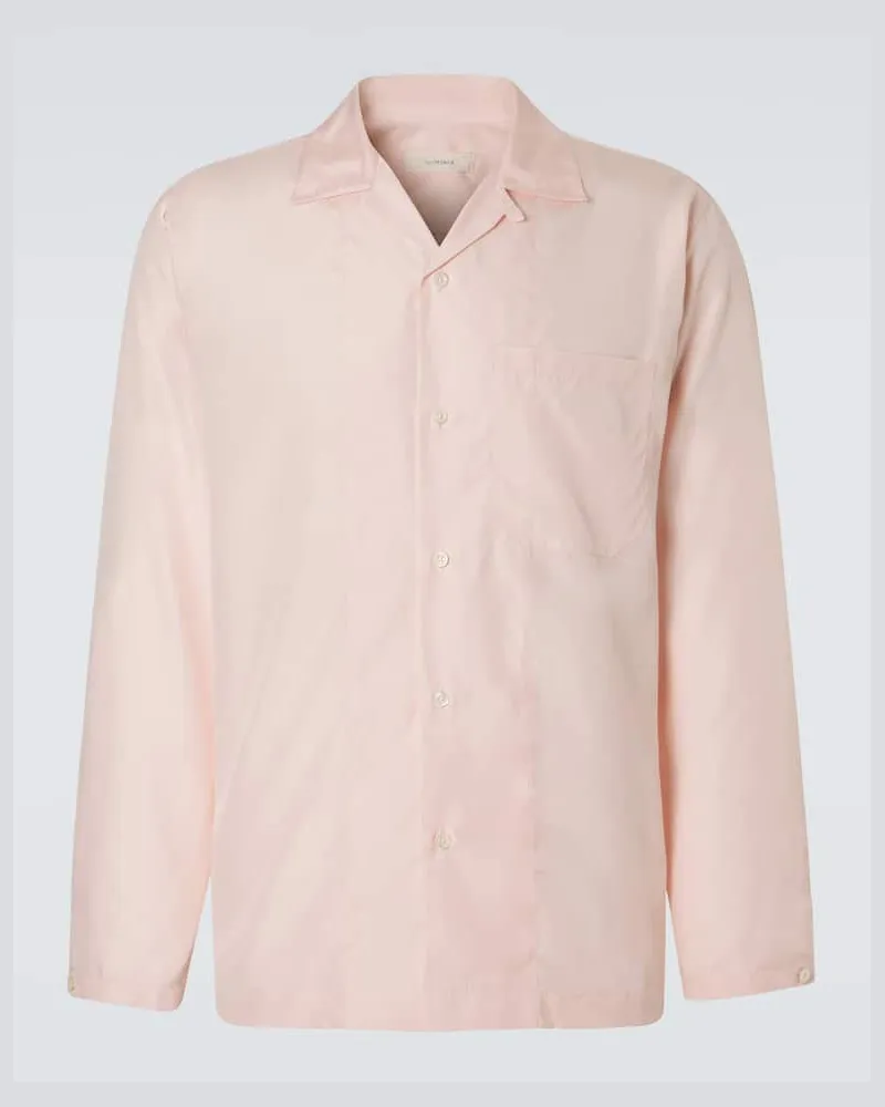 Umit Benan Camicia Havana in seta Rosa