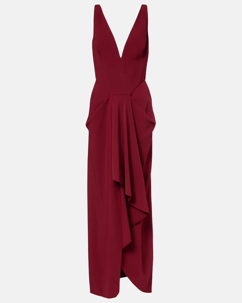 Givenchy Abito midi asimmetrico Rosso