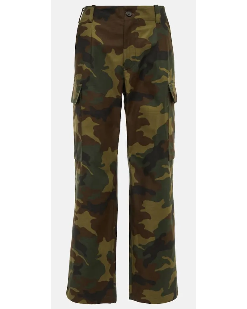 Nili Lotan Pantaloni cargo Yannic in twill di cotone Verde