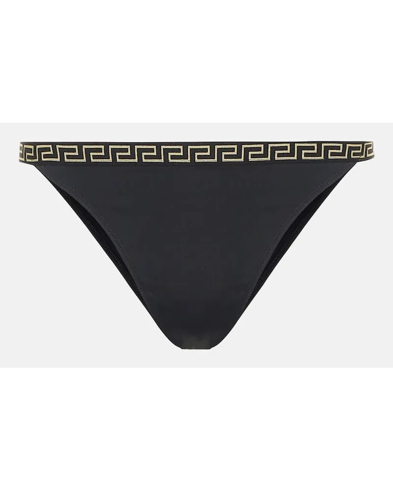 Versace Slip bikini con Greca Nero