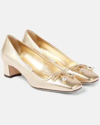 Jimmy Choo Pumps Elme 45 in pelle metallizzata Oro