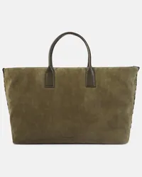 Bottega Veneta Borsa Cabat Large in suede Verde