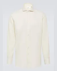 LARDINI Camicia Oxford in cotone Bianco