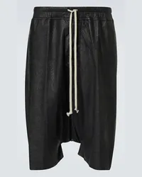 Rick Owens Shorts in pelle Nero