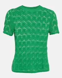 Vince T-shirt in pizzo di cotone Verde