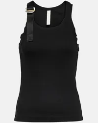 Dion Lee Top Safety Slider in misto cotone Nero