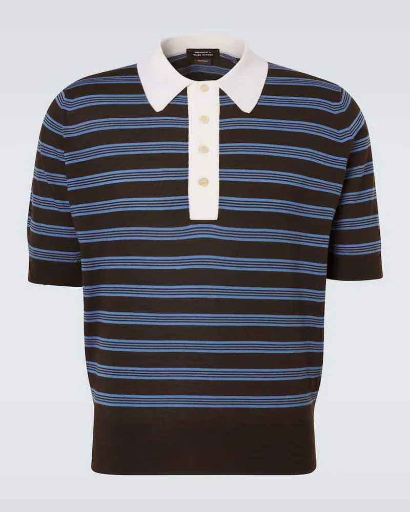 Wales Bonner Polo Breeze in lana a righe Multicolore