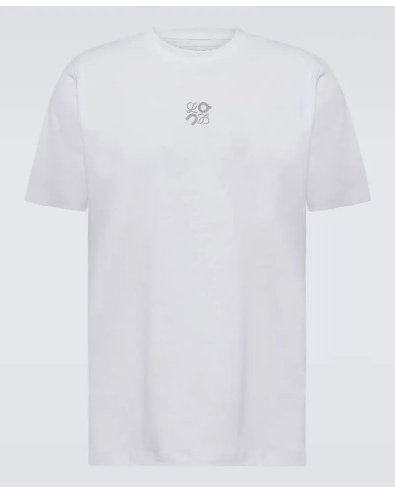 Loewe On - T-shirt Active in jersey con logo Bianco