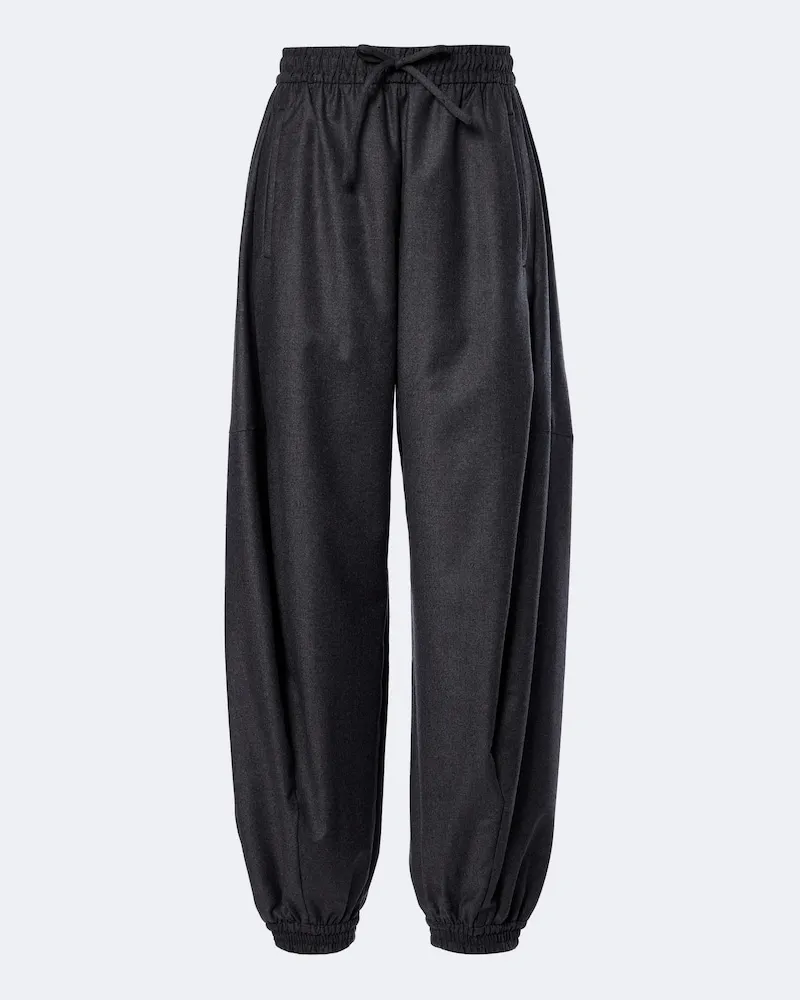 Róhe Róhe Pantaloni balloon in lana vergine Grigio