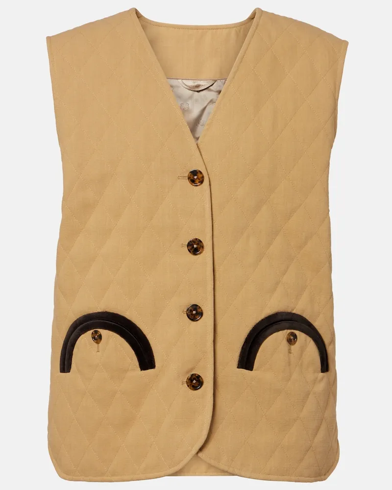 Blazé Milano BlazÃ© Milano Gilet Suffolk in cotone trapuntato Beige