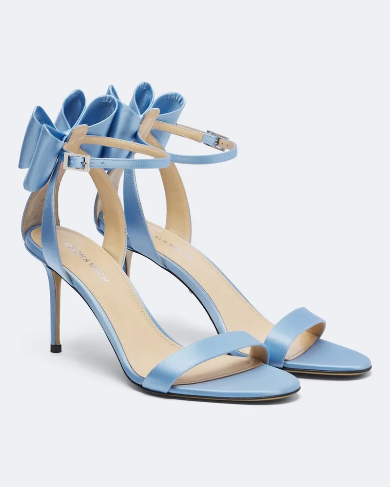 Mach & Mach Sandali slingback Le Cadeau in satin Blu